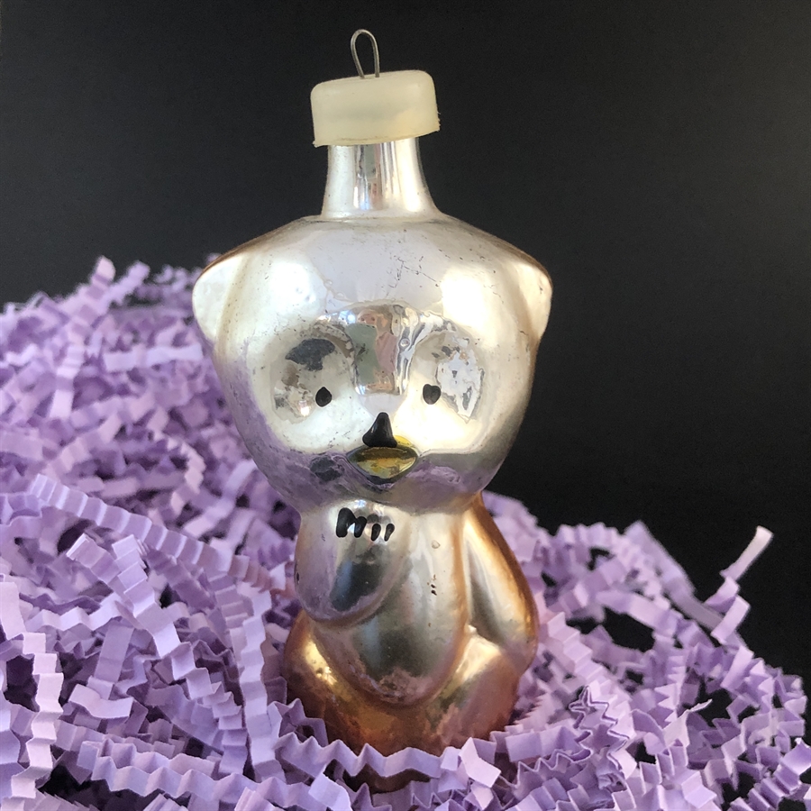 Советская ёлочная игрушка «Медвежонок», СССР 001974 - фото 22552