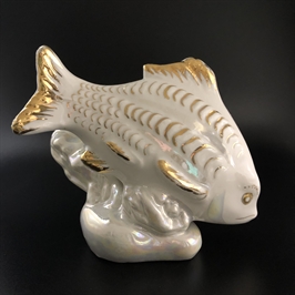 Статуэтка «Карп», Дулёво, фарфор, СССР, 1963-й г. 001922