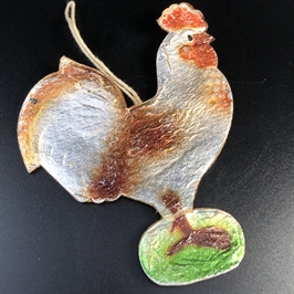Советская ёлочная игрушка «Петушок», объёмный картонаж, СССР, 1950-е гг. 001944