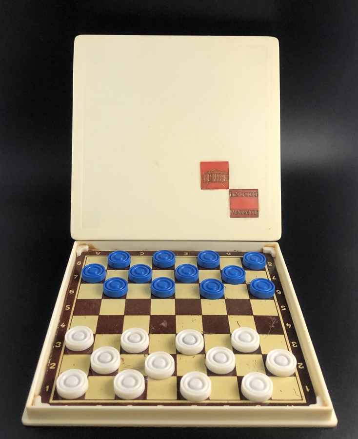 Шашки «Горки Ленинские», дорожный набор на магнитах, СССР, 1980-е гг. 002044 - фото 23907