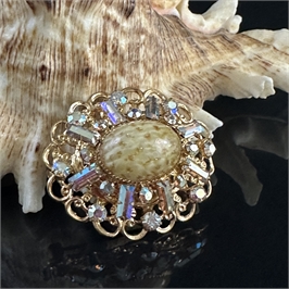 Винтажная чешская брошь «Aurora Borealis», 1970-е гг. 002060