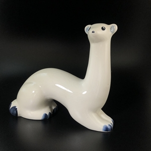 Статуэтка «Горностай», ЗиК Конаково, фаянс,  СССР, 1970-е гг. 001141 - фото 12176