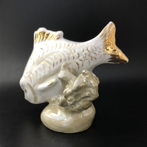 Статуэтка «Карп», Дулёво, фарфор, СССР, 1954-й г. 000986 - фото 12551