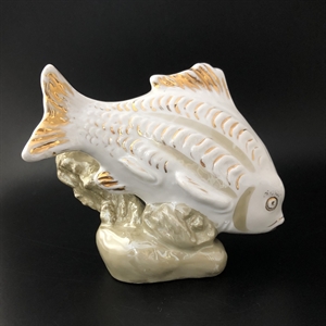 Статуэтка «Карп», Дулёво, фарфор, СССР, 1954-й г. 000986 - фото 12553