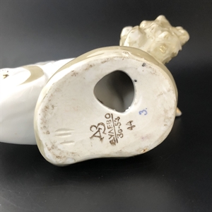 Статуэтка «Карп», Дулёво, фарфор, СССР, 1954-й г. 000986 - фото 12558