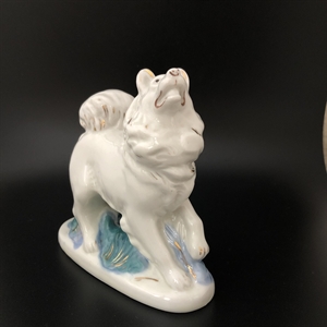 Статуэтка «Лайка», Гжель, фарфор, СССР, 1950-е гг. 001605 - фото 12817
