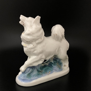 Статуэтка «Лайка», Гжель, фарфор, СССР, 1950-е гг. 001605 - фото 12818