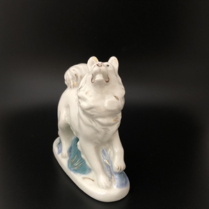 Статуэтка «Лайка», Гжель, фарфор, СССР, 1950-е гг. 001605 - фото 12821