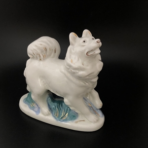 Статуэтка «Лайка», Гжель, фарфор, СССР, 1950-е гг. 001605 - фото 12822