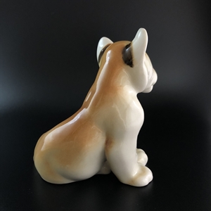 Статуэтка «Львенок», фарфор, СССР, ЛФЗ, 1980-е гг. 001724 - фото 12974