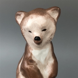 Статуэтка «Медведь», фарфор, Вербилки, СССР, 1950-е гг. 001349 - фото 13151