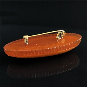 Брошь из прессованного янтаря, СССР, 1970-1980-е гг. 001691 - фото 1412