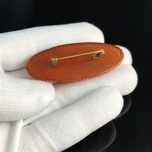 Брошь из прессованного янтаря, СССР, 1970-1980-е гг. 001691 - фото 1416