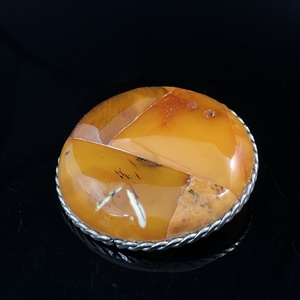 Брошь из природного балтийского янтаря «Мозаика» , 1970-е гг. 000929 - фото 1425