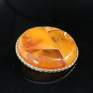 Брошь из природного балтийского янтаря «Мозаика» , 1970-е гг. 000929 - фото 1427