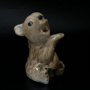 Статуэтка «Ревущий медвежонок», ЛФЗ, фарфор, СССР, 1950-е гг. 000532 - фото 14350