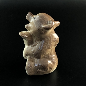 Статуэтка «Ревущий медвежонок», ЛФЗ, фарфор, СССР, 1950-е гг. 001150 - фото 14358