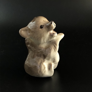 Статуэтка «Ревущий медвежонок», ЛФЗ, фарфор, СССР, 1950-е гг. 001150 - фото 14360