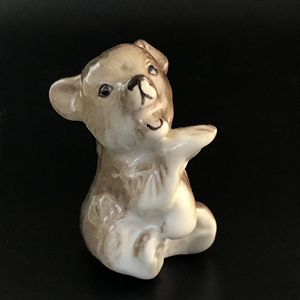 Статуэтка «Ревущий медвежонок», ЛФЗ, фарфор, СССР, 1950-е гг. 001150 - фото 14362
