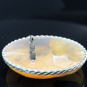 Брошь из природного балтийского янтаря «Мозаика» , 1970-е гг. 000929 - фото 1437