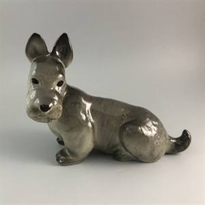 Статуэтка «Скотчтерьер», фарфор, ЛФЗ, СССР, 1960-е гг. 001356 - фото 14493