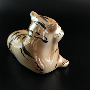 Статуэтка «Тигр», фарфор, Дулёво, Россия, 1997-й г. 001499 - фото 14658