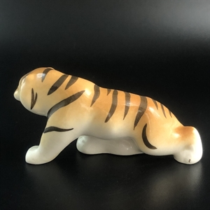 Статуэтка «Тигр», фарфор, ЛФЗ, СССР, 1980-е гг. 001747 - фото 14663