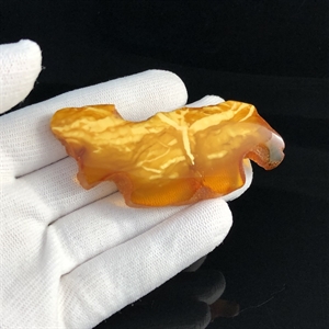 Брошь из цельного пейзажного янтаря, СССР, 1970-1980-е гг. 001368 - фото 1486