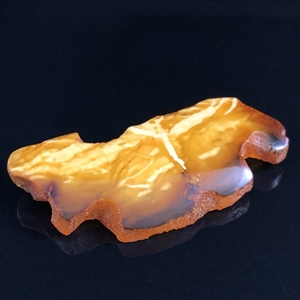 Брошь из цельного пейзажного янтаря, СССР, 1970-1980-е гг. 001368 - фото 1491