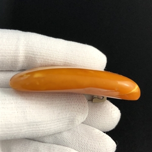 Брошь из цельного природного янтаря, СССР, 1970-е гг. 001689 - фото 1550