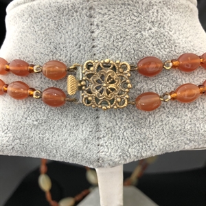 Чешские бусы «Сердолик», 1970-е гг. 000831 - фото 17331