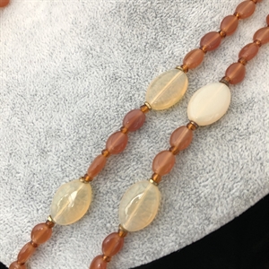 Чешские бусы «Сердолик», 1970-е гг. 000831 - фото 17332