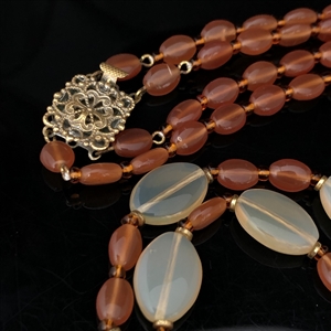 Чешские бусы «Сердолик», 1970-е гг. 000831 - фото 17334