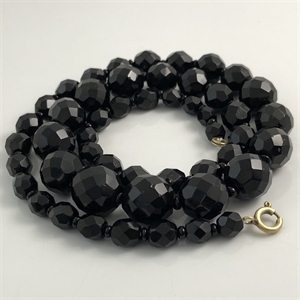 Чешские бусы из гранёного стекла, 51 см, 1970-е гг. 001692 - фото 17393