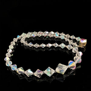 Чешские бусы с покрытием Aurora Borealis, 45 см, 1980-е гг. 001559 - фото 17492