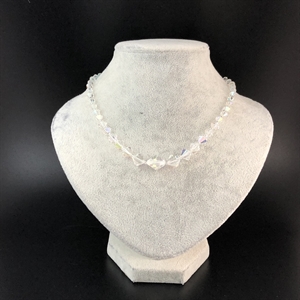 Чешские бусы с покрытием Aurora Borealis, 45 см, 1980-е гг. 001559 - фото 17495