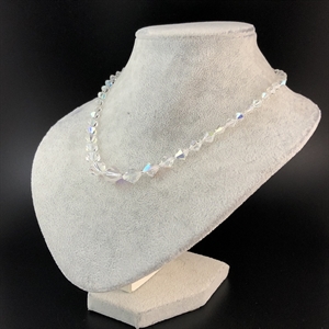 Чешские бусы с покрытием Aurora Borealis, 45 см, 1980-е гг. 001559 - фото 17496