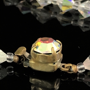 Чешские бусы с покрытием Aurora Borealis, 45 см, 1980-е гг. 001559 - фото 17497