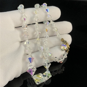 Чешские бусы с покрытием Aurora Borealis, 45 см, 1980-е гг. 001559 - фото 17498