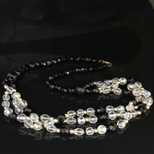 Чешские бусы с покрытием Aurora Borealis, 55 см, 1970-е гг. 001186 - фото 17558