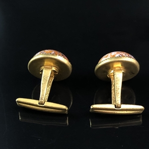 Чешские запонки с художественным стеклом, 1970-е гг. 001557 - фото 17624