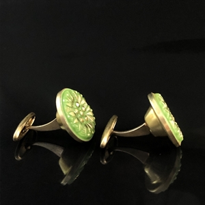 Чешские запонки с художественным стеклом, 1970-е гг. 001790 - фото 17633