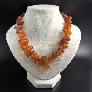 Бусы из природного коньячного янтаря 51 см , СССР, 1980-е гг. 001535 - фото 1779