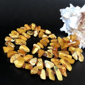 Бусы из природного королевского янтаря, 74 см, СССР, 1980-е гг. 001030 - фото 1790