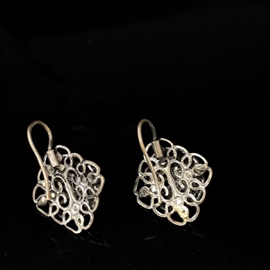 Чешские серьги с художественным стеклом, 1970-е гг. 001313 - фото 17949