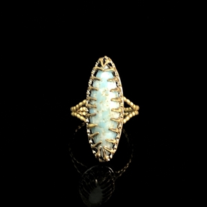 Чешское кольцо «Бирюзовое», 1970-1980-е гг. 001613 - фото 18255