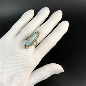 Чешское кольцо «Бирюзовое», 1970-1980-е гг. 001613 - фото 18259