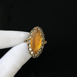 Чешское кольцо «Цитрин», 1970-1980-е гг. 001633 - фото 18273