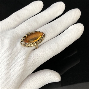 Чешское кольцо «Цитрин», 1970-1980-е гг. 001633 - фото 18274