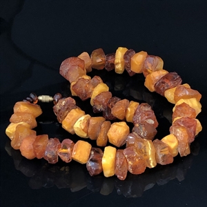 Бусы из цельных кусков балтийского натурального янтаря, СССР, 1960-е гг. 001316 - фото 1842